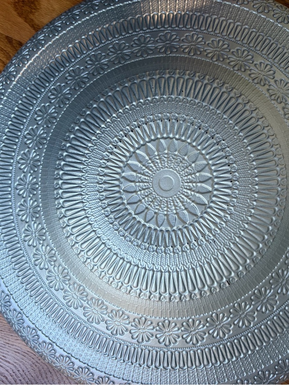 ARGENT VERITABLE SILVER/NAVY BLUE/WHITE/GOLD RIM DECORATIVE GLASS BOWL/PLATTER - Picture 5 of 7